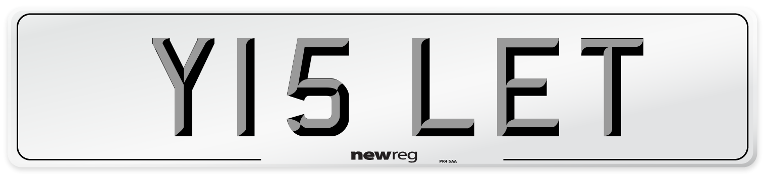 Y15 LET Number Plate from New Reg